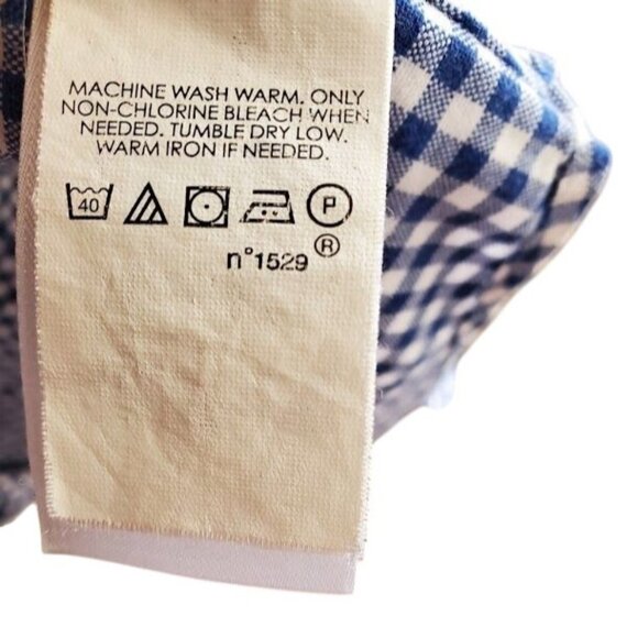 Ralph Lauren Blue White Gingham Shirt XL 100% Cotton Button Down - Picture 7 of 10